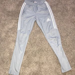 Blueish grey adidas pants